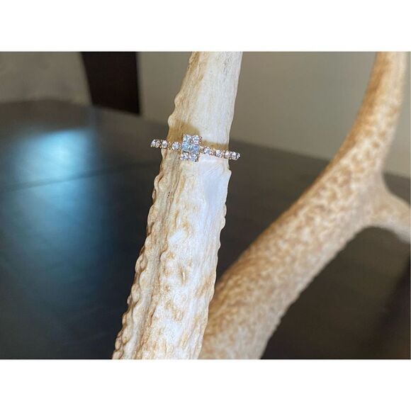 Rose Gold Plated Infinity Eternity Ring Simple Band Ring 3pcs Set Zircon Gemston - Picture 4 of 8